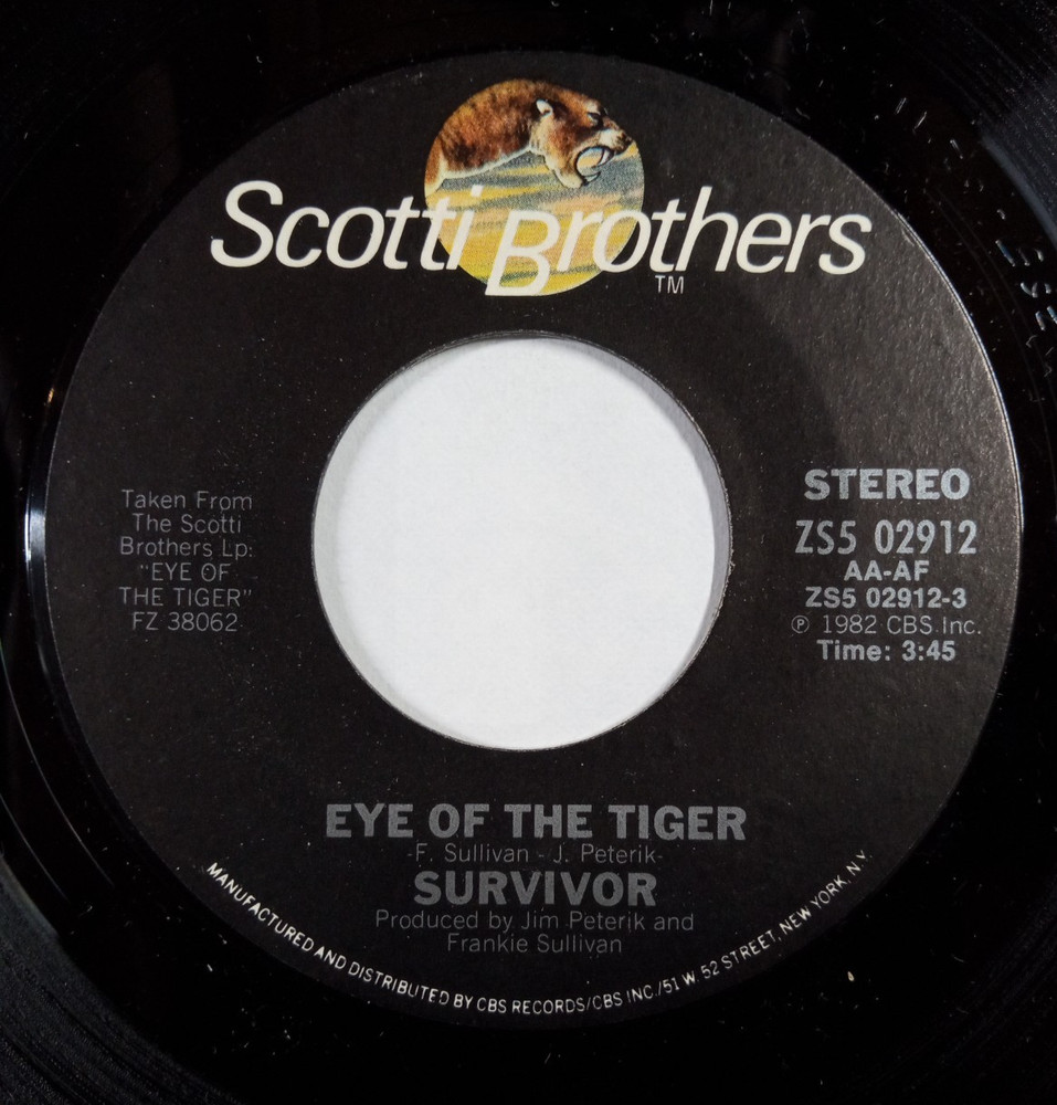 SURVIVOR: Eye Of The Tiger / Take You On A Saturday 7″ Single 45 RPM