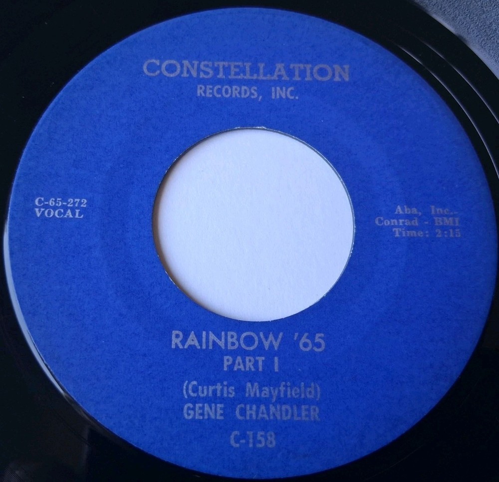 Gene Chandler – Rainbow ’65 Vinyl 45 – 1965 Constellation – Plays Great!