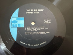 Donald Byrd Blue Note 84007 LP “Off To The Races” Jackie McLean ~ VG+