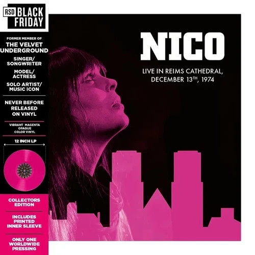 Nico – Live In Reims Cathedral 1974 [Vibrant Magenta Opaque Vinyl] BF2025 Vinyl