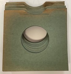 25 VINTAGE 7” 45 RPM Record Sleeves Green Heavyweight Paper
