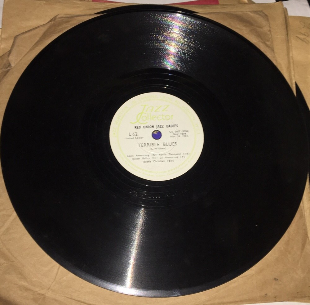 Red Onion Jazz Babies Louis Armstrong ‎ Terrible Blues Jazz Collector 1950 E+++