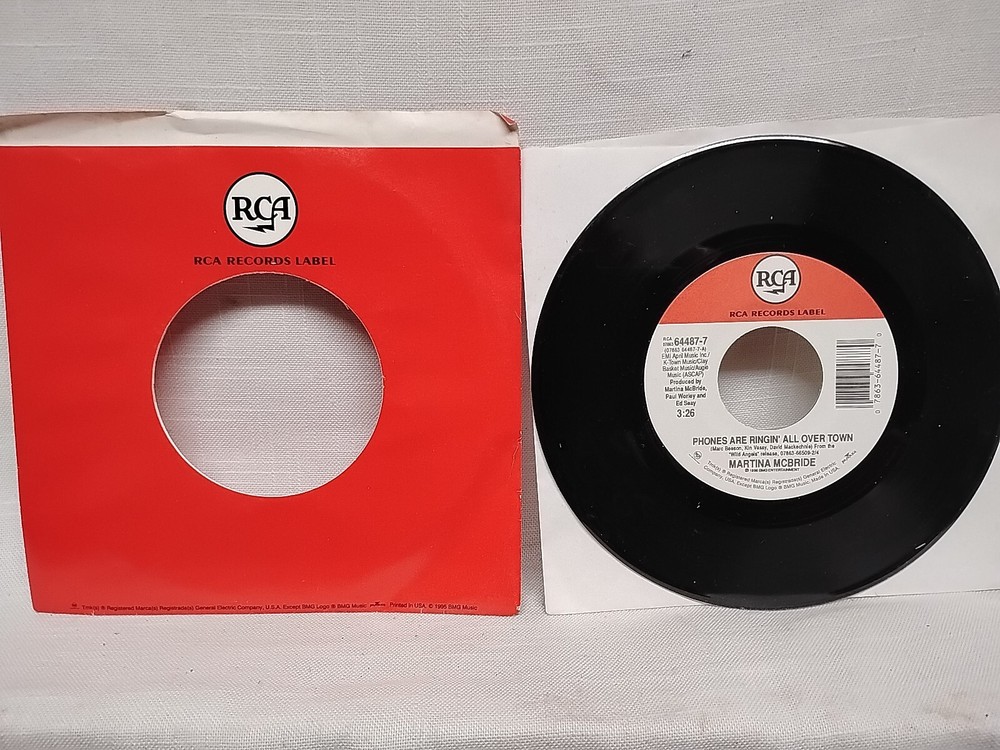Martina McBride Phones Are Ringin All Over Town 45 RPM RCA Records Label 64487-7