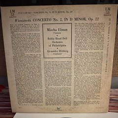 RCA Victor Red Seal Wieniawski Concerto No. 2 Elman LP 33 RPM LM-53