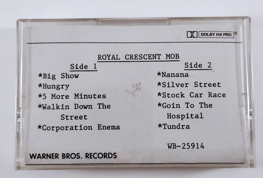 Royal Crescent Mob Spin The World WB-25914 Promo Cassette Tape Playtested