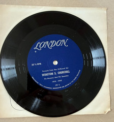 Winston S. Churchill Preview Long Play Spoken Word Record 1918-1945 Excerpts 7″