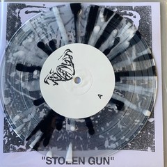 STOLEN GUN 7 inch Vinyl Record Black White Splatter Limited Edition