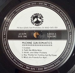 Machine Gun Romantics 11 song 7″ ep 2003 Texas Hardcore TX HC punk