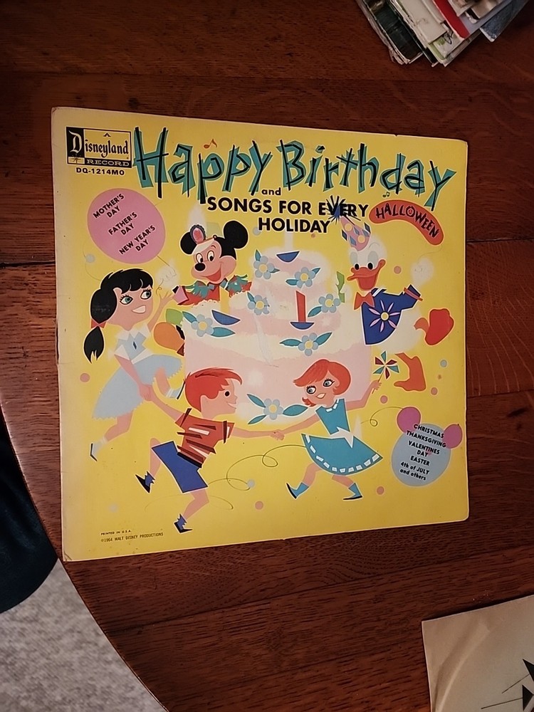 1964 Happy Birthday And Songs For Every Holiday Halloween Disneyland Record…