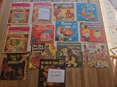 MIXED LOT of 12 Children’s 45rpm Vintage RECORDs SHOW N TELL & PETER PAN see PIC