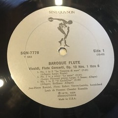 [JAZZ/CLASSICAL]~JEAN-PIERRE RAMPAL~Baroque Flute~[Original 1978~SINE QUA NON]~