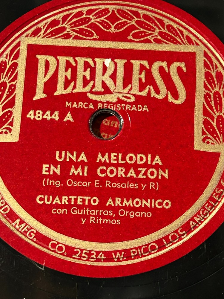 Peerless Latin MEXICO 1920s Cuarteto Armonico – Recuerdo Del Mar/Melodia Corazon