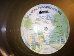 FLEETWOOD MAC RUMOURS LP GERMAN IMPORT GOLD VINYL EX/EX RCD1 517786