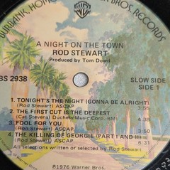 Rod Stewart A Night on the Town Warner Bros. LP Vinyl 12″ 33RPM Rock BS2938